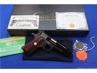 Colt EXECUTIVE Model 1911 Pistol 45ACP CASE COLORED 24KT Gold Engraved New