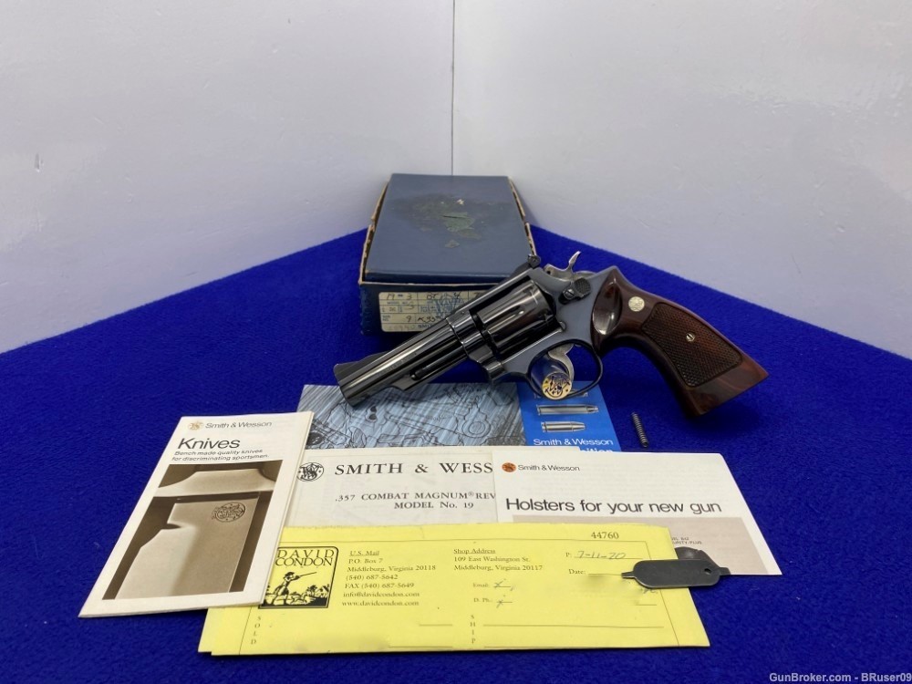 1976 Smith Wesson 19-3 .357 Mag Blue 4" *DESIRABLE PINNED & RECESSED MODEL*-img-0