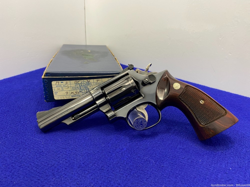 1976 Smith Wesson 19-3 .357 Mag Blue 4" *DESIRABLE PINNED & RECESSED MODEL*-img-2