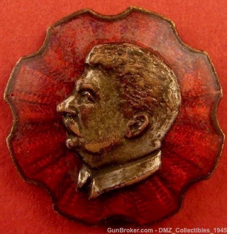 1939 Soviet Union Russian Communist Shock Worker Stalin Badge -img-0