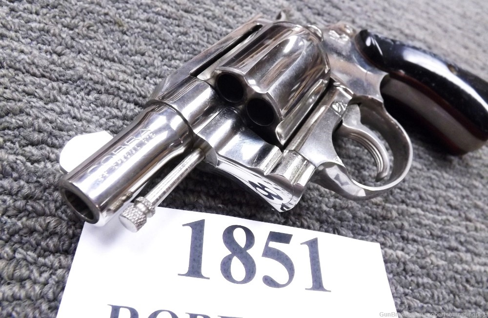 Colt .38 Spl Cobra 2” Nickel Jay Scott Grips 1964 C&R CA OK Revolver -img-9