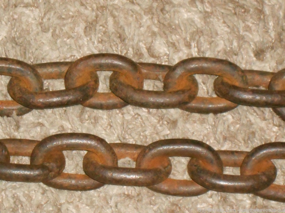 Antique 18th Century Prisoner's Iron Ball & Chain With Ankle Cuff Shackles -img-18