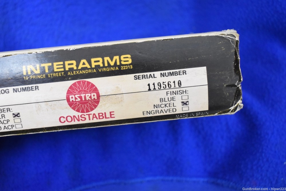 Astra Constable .22 LR Nickel finish in original box excellent condition -img-25
