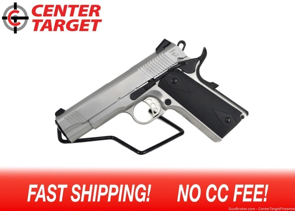 Tisas 1911 Carry SS45 .45 ACP SDS Imports Stainless Steel 4.25" Barrel -img-0