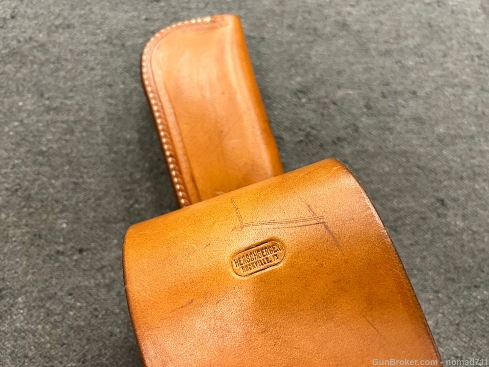 Herschberger Drop Loop Leather Holster Fits 9" single action Rimfire-img-4