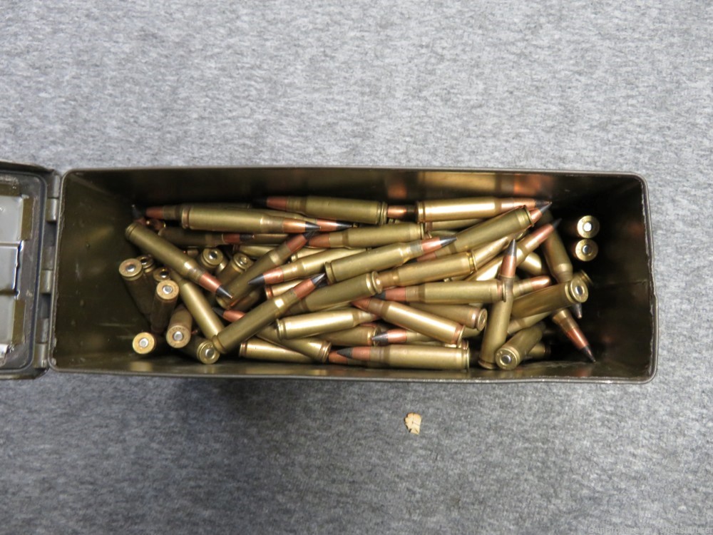 CAN OF 249 ROUNDS US MILITARY 7.62 NATO ARMOR PIERCING AMMO-img-2