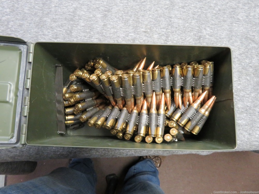 CAN OF 210 ROUNDS BELTED PAKISTANI 7.62 NATO AMMO-EXCELLENT-img-1