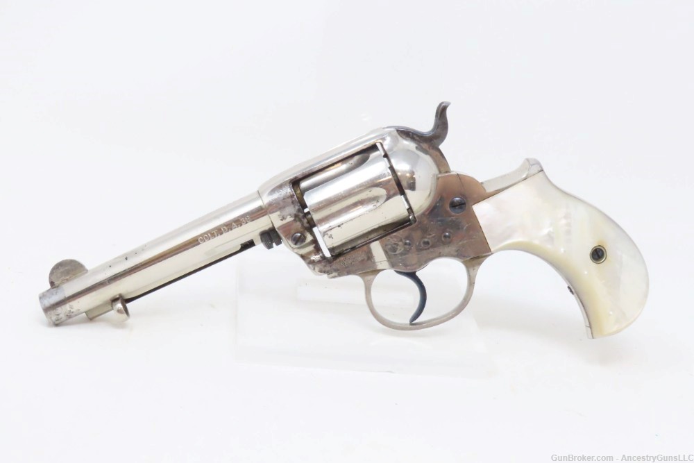 NICKEL & PEARL COLT Model 1877 LIGHTNING .38 Revolver C&R DOC HOLLIDAY 1906-img-1