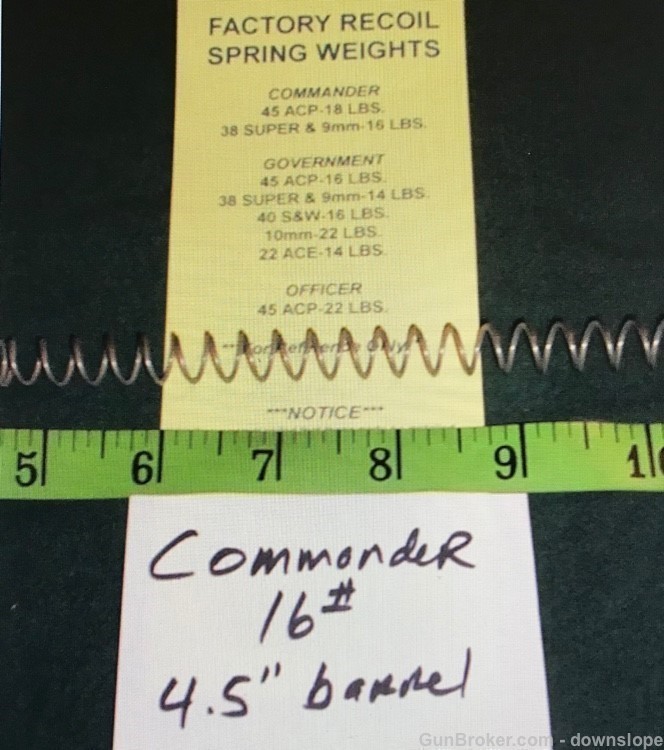 1911 Commander Compact STS RECOIL SPRING 16# .38 9mm .40 .45 *2* SPR-img-0