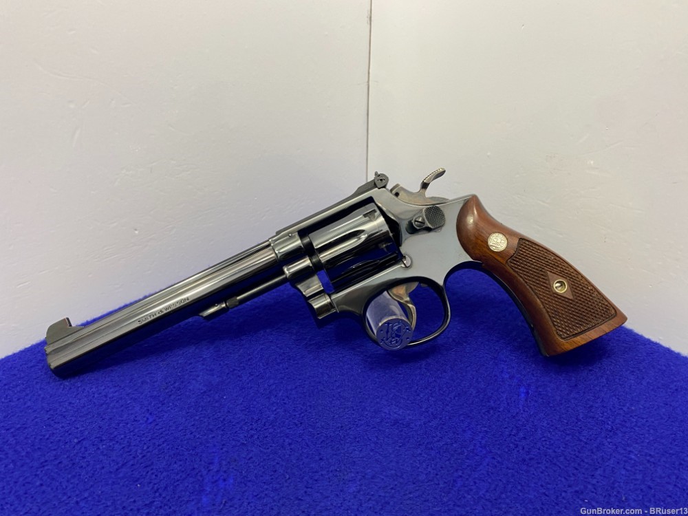 1958 Smith Wesson Pre-Model 14 .38 S&W Blue 6" *AMAZING K-38 MASTERPIECE*-img-0