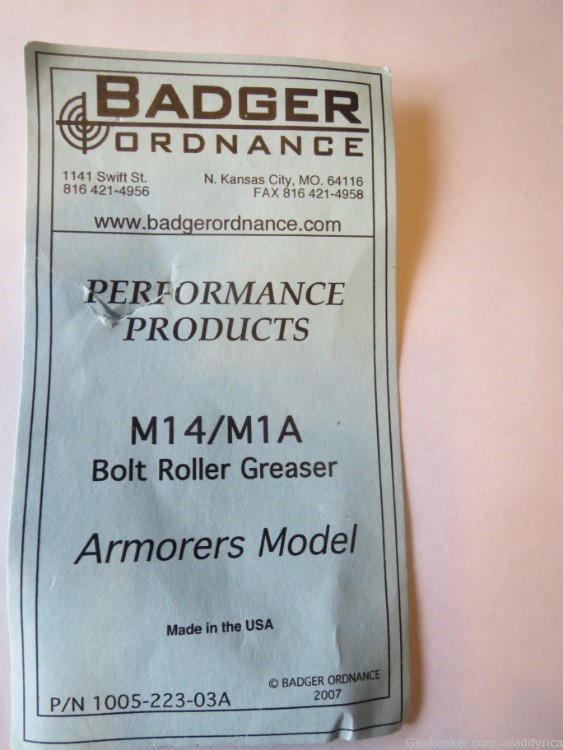 Badger Ordnance M14/M1A Bolt roller Greaser Armorers Model-img-3