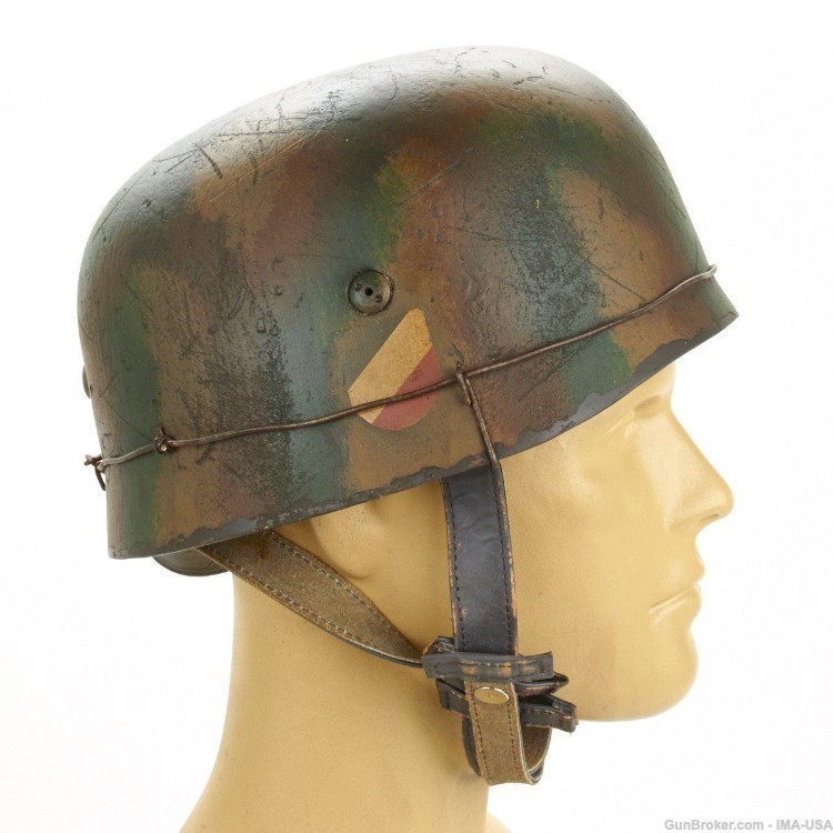 German WWII Replica Paratrooper M38 Helmet Normandy Camouflage-img-1