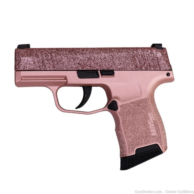 Custom Sig Sauer P365 Rose Gold 9mm 3.1" 10+1 Sig 365 Glitter Gun Semi Auto-img-0