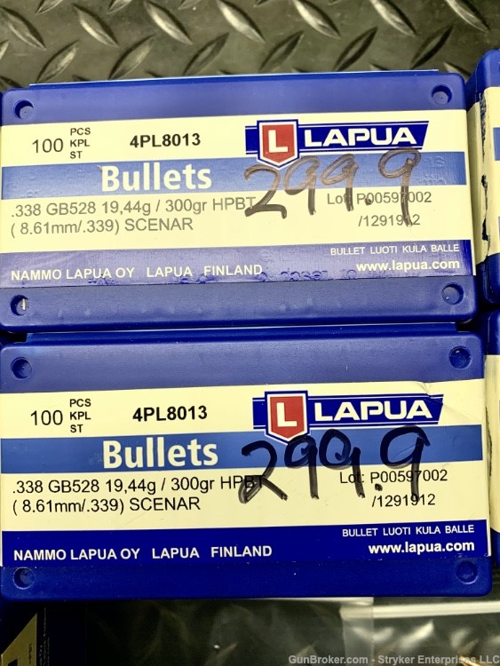 338 Lapua SCENAR 300 grain HPBT Match Bullets - 600 TOTAL -img-2