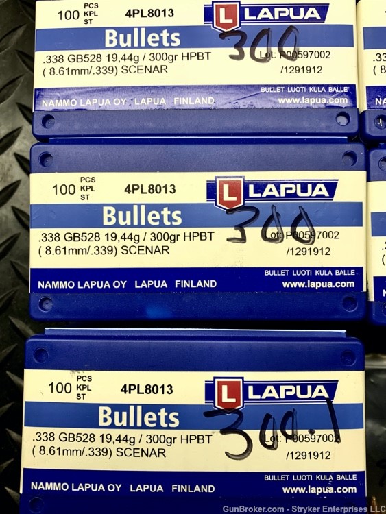 338 Lapua SCENAR 300 grain HPBT Match Bullets - 600 TOTAL -img-1