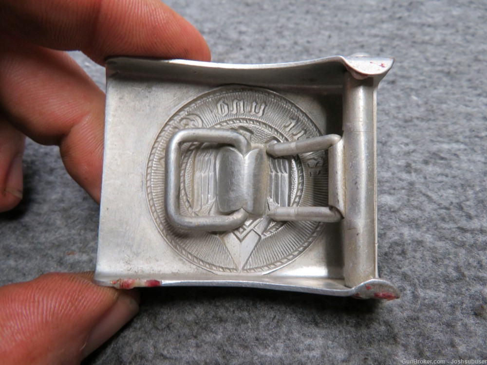 WWII GERMAN HJ YOUTH BELT BUCKLE-RARE CATCH VARIATION-img-3