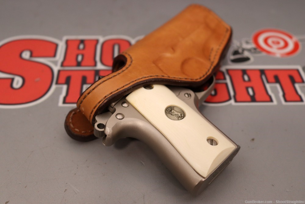 Colt MKIV / Series 80 Mustang .380ACP 3.25" w/ Ivory Grips & Holster -img-6