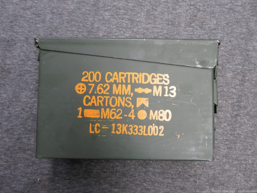 CAN OF 360 ROUNDS 7.62 X 39 AMMO ON SKS STRIPPER CLIPS-img-0