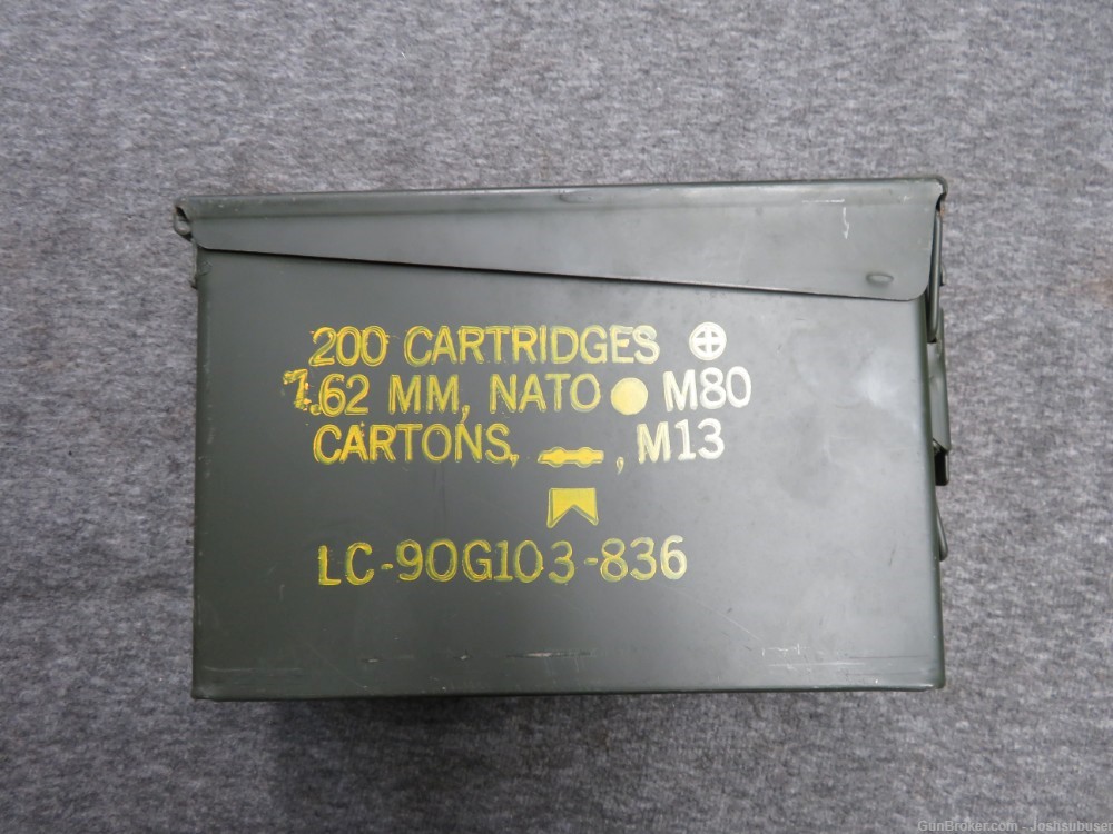 CAN OF 180 RDS 7.62 NATO AMMO-HOLLOW POINT BULLETS-img-0