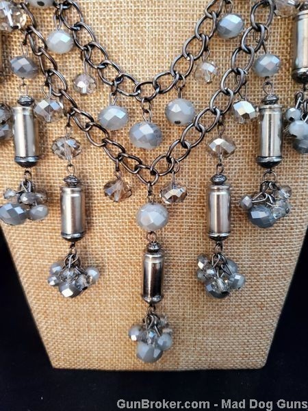 Bullets,Crystals & Bling Necklace & Earrings. Handmade-1 of 1. NE3*REDUCED*-img-1