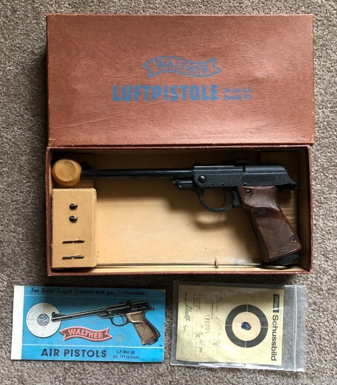 Vintage and rare Walther Model LP53 Luftpistole airgun - Mint!-img-5