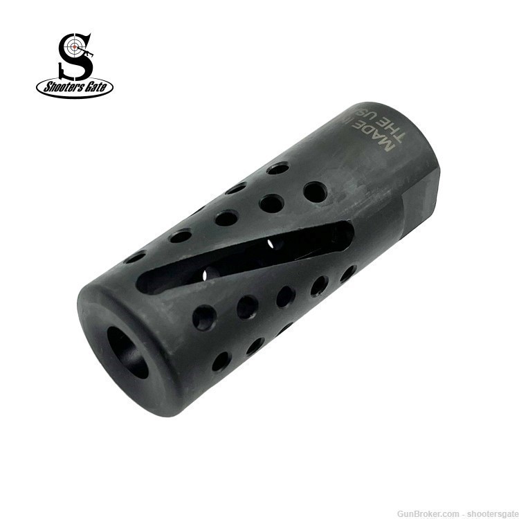 AR10 5/8 X24 Twisted Muzzle Brake, 30 CAL, Shooters Gate-img-1
