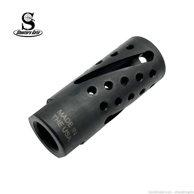 AR10 5/8 X24 Twisted Muzzle Brake, 30 CAL, Shooters Gate-img-0