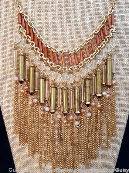 Bullets,Crystals & Bling Necklace & Earrings.Handmade-1 of 1. NE4.*REDUCED*-img-1