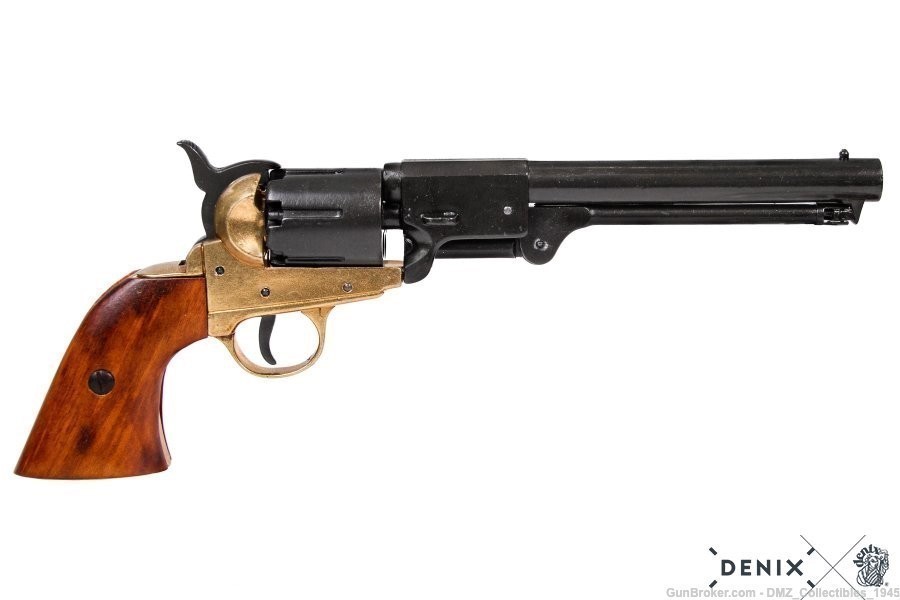 Civil War G&G Brass Confederate Replica Non Firing Pistol by Denix-img-0