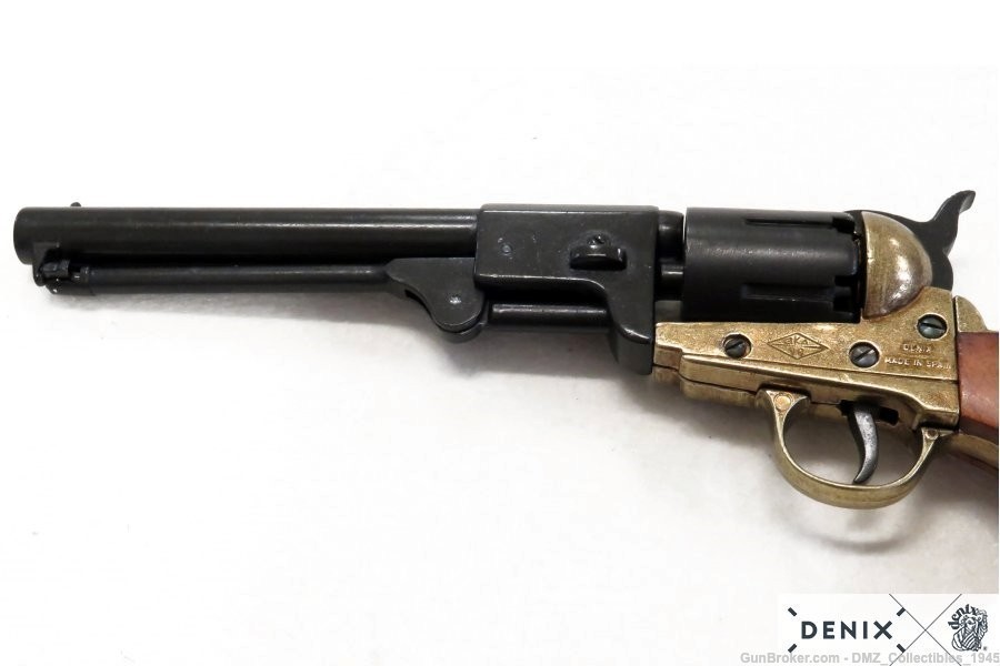 Civil War G&G Brass Confederate Replica Non Firing Pistol by Denix-img-4