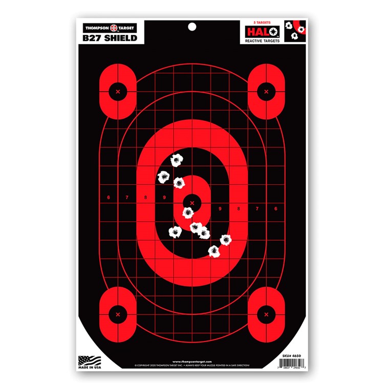Thompson Target Halo B27 Shield Target 5 Pack -img-0