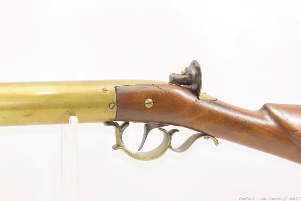 19th Century CRANK HANDLE Sliding Barrel 7.5mm “Gallery/Parlor” AIR GUN    -img-14