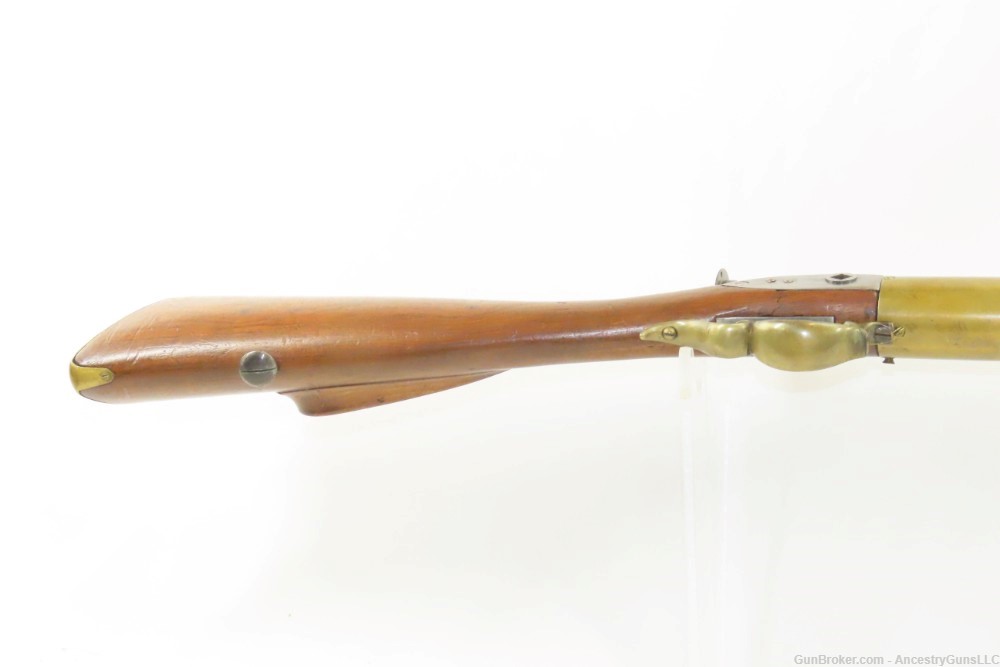 19th Century CRANK HANDLE Sliding Barrel 7.5mm “Gallery/Parlor” AIR GUN    -img-5