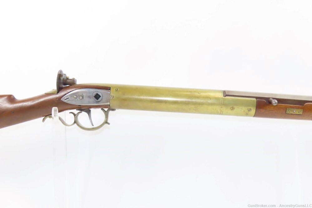 19th Century CRANK HANDLE Sliding Barrel 7.5mm “Gallery/Parlor” AIR GUN    -img-3