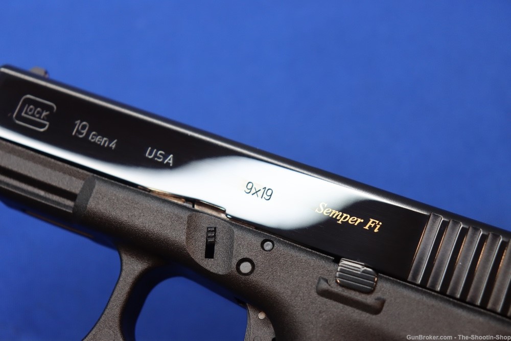 SEMPER FI USMC Glock Model G19 GEN4 Pistol HIGH POLISHED 1/1000 9MM TALO 19-img-19