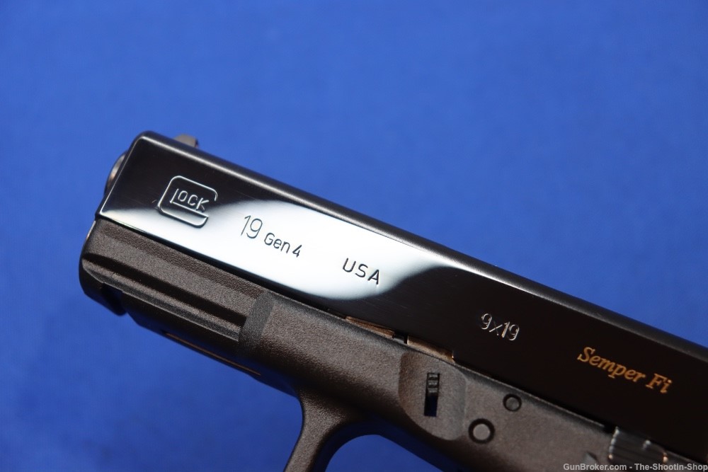 SEMPER FI USMC Glock Model G19 GEN4 Pistol HIGH POLISHED 1/1000 9MM TALO 19-img-18
