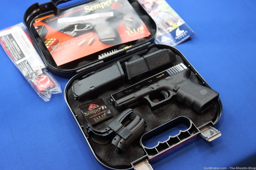 SEMPER FI USMC Glock Model G19 GEN4 Pistol HIGH POLISHED 1/1000 9MM TALO 19-img-0