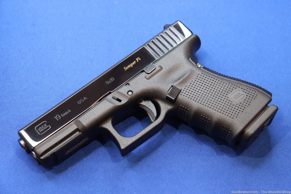 SEMPER FI USMC Glock Model G19 GEN4 Pistol HIGH POLISHED 1/1000 9MM TALO 19-img-24