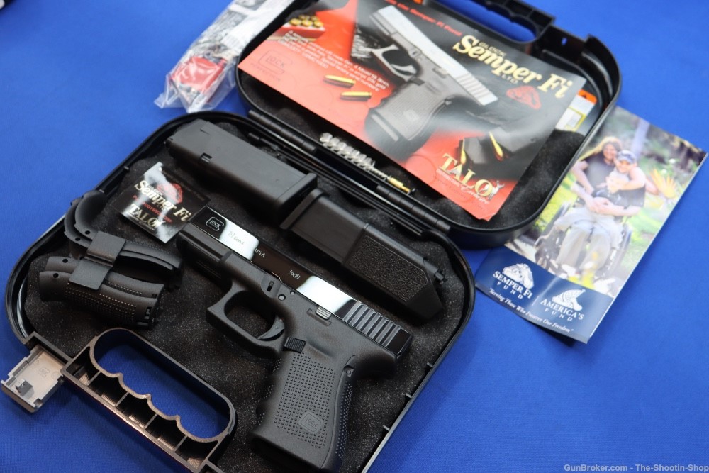 SEMPER FI USMC Glock Model G19 GEN4 Pistol HIGH POLISHED 1/1000 9MM TALO 19-img-1