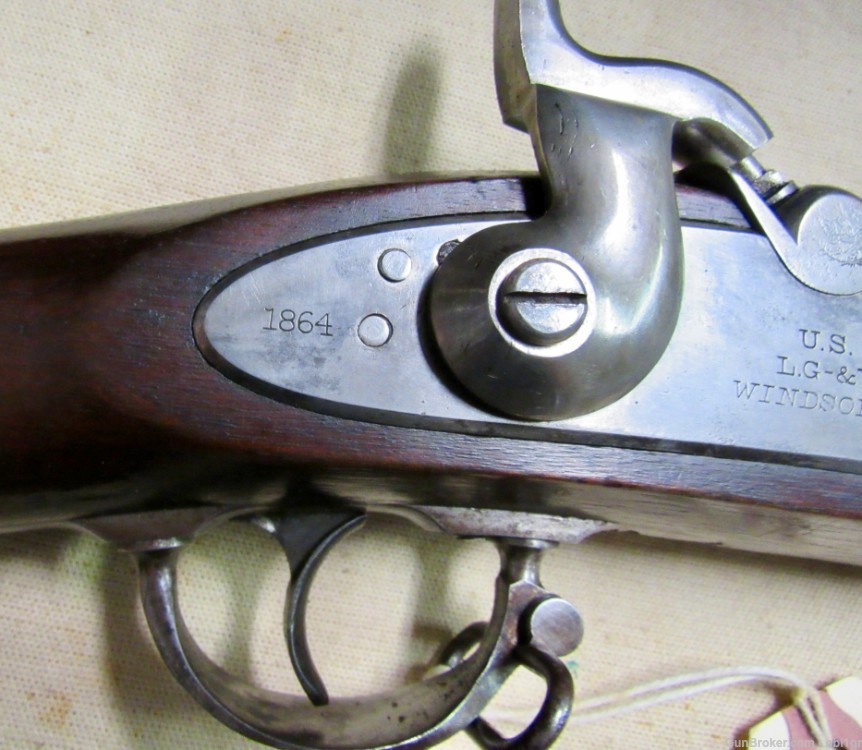 Original Civil War Special Model 1861 Rifled Musket 1864 LG&Y-img-1