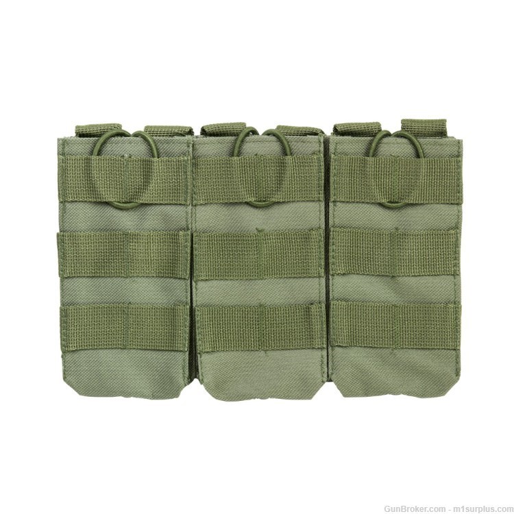 VISM 3 Pocket Green MOLLE Pouch fits 5.56 223 S&W M&P Mossberg MMR Magazine-img-0