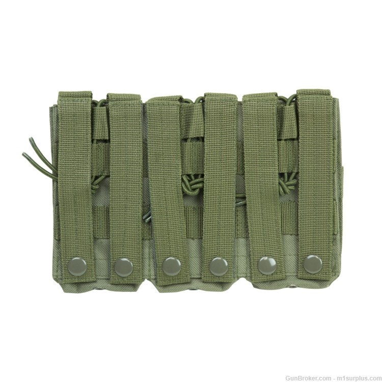 VISM 3 Pocket Green MOLLE Pouch fits 5.56 223 S&W M&P Mossberg MMR Magazine-img-1