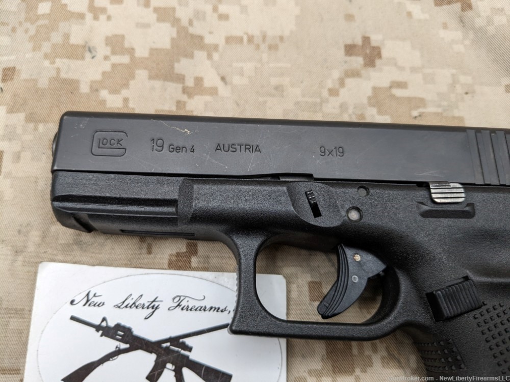 Glock 19 Gen 4 9mm Pistol, 1-15rd mag, G19, USED, Ameriglo NS, Very Good-img-3