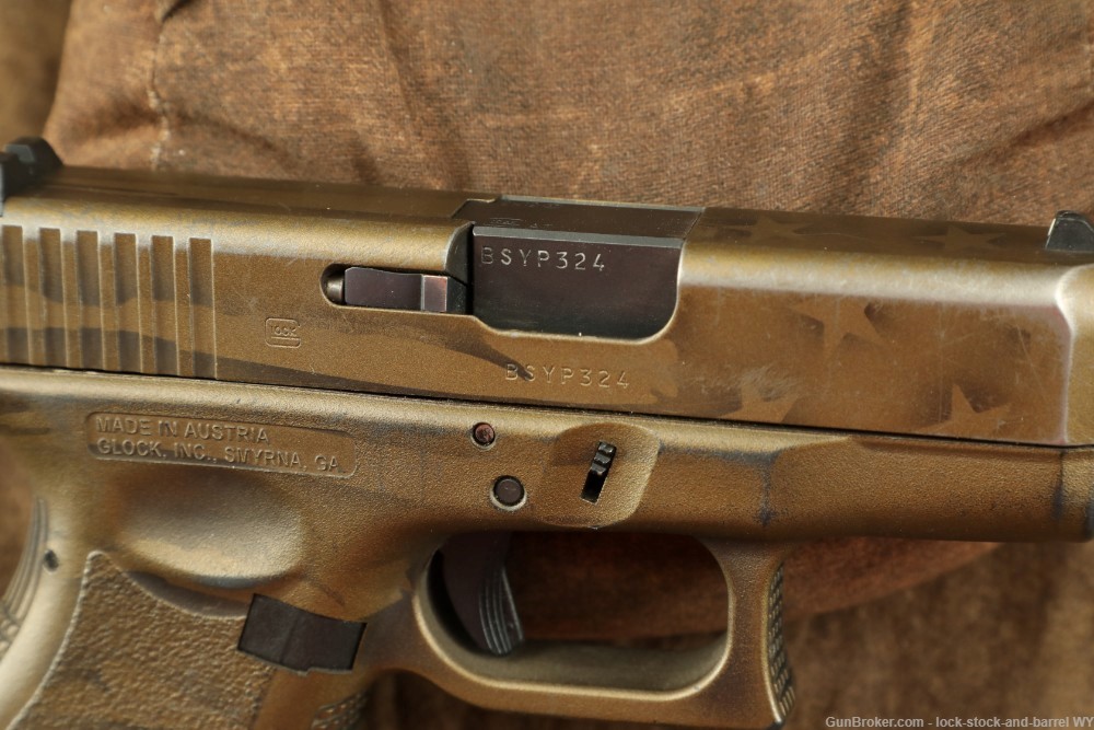 Glock 26 Gen 3 G26 9mm 3.25” Coyote Battle Worn Flag Sub-Compact Pistol -img-14
