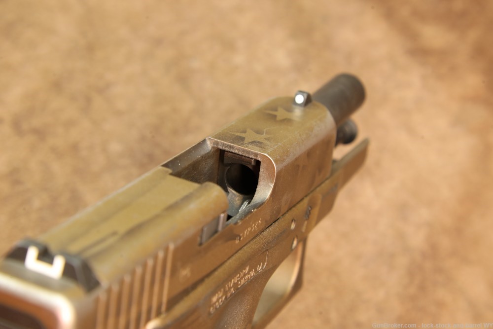 Glock 26 Gen 3 G26 9mm 3.25” Coyote Battle Worn Flag Sub-Compact Pistol -img-11