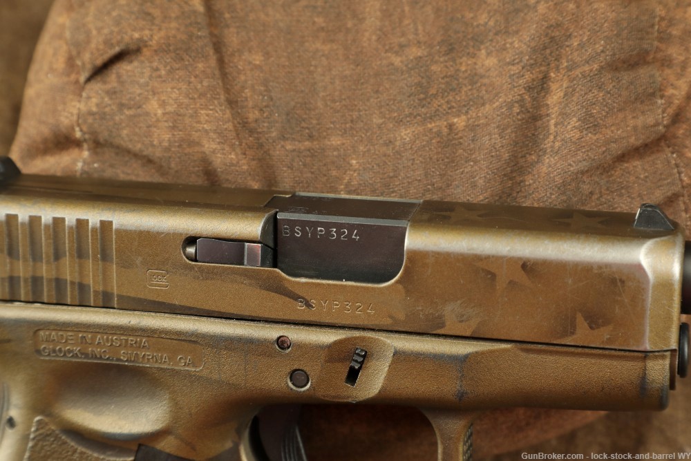 Glock 26 Gen 3 G26 9mm 3.25” Coyote Battle Worn Flag Sub-Compact Pistol -img-15