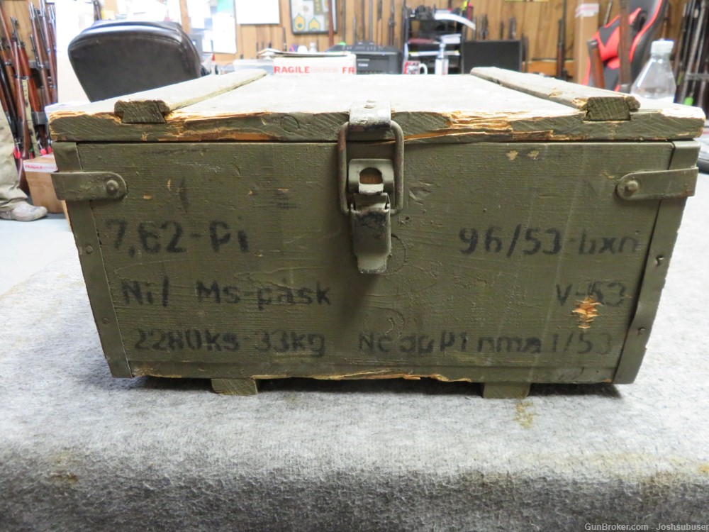 CRATE OF CZECH MILITARY SURPLUS 7.62 X 25 TOKAREV AMMO-ON STRIPPER-2280 RDS-img-1