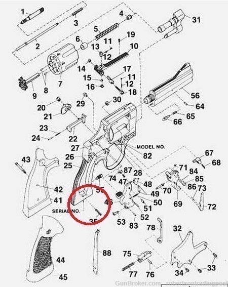 Pivot Pin FEG PA63 AP63 R61 or Stock Pin for S&W Steel Revolvers 070220-img-6