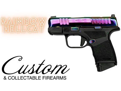 Custom Springfield Armory Hellcat 9mm 3" 13+1 Rainbow PVD Gear Up Package
