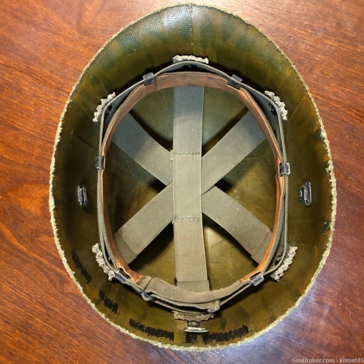 Vintage 70s 80s US Army USGI M1 Steel Combat Helmet & ERDL Camo Cover-img-15